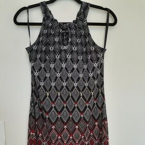 White House Black Market Geometric Pattern Halter Mini Dress